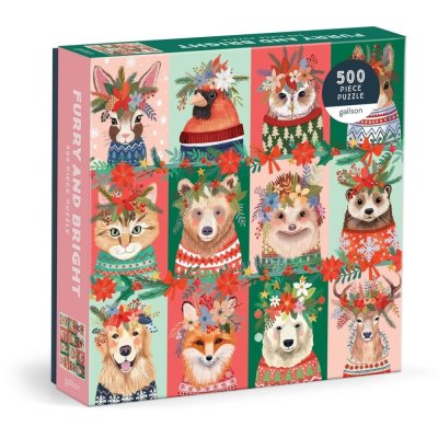 Galison Puzzle Božićni krznari 500 komada
