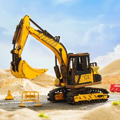 RoboTime 3D Rompecabezas de Madera Mecánico Excavadora