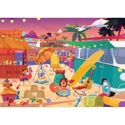 Brain Tree Puzzle Sunset on the beach 1000 pieces