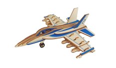 Woodcraft Holz 3D Puzzle Kampfflugzeug F18