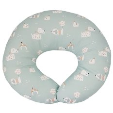 Cuscino da allattamento EKO piccolo VELVET Dogs Mint 60x60 cm