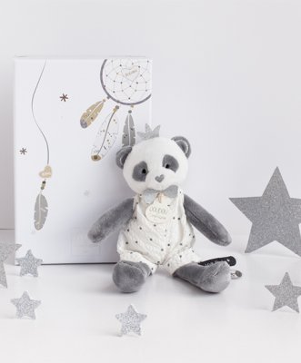 Conjunto de presente Doudou - panda de pelúcia 20 cm