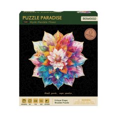 RoboTime Puzzle en bois Mandala floral
