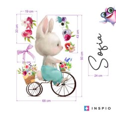 Wall stickers - Bunny with flowers