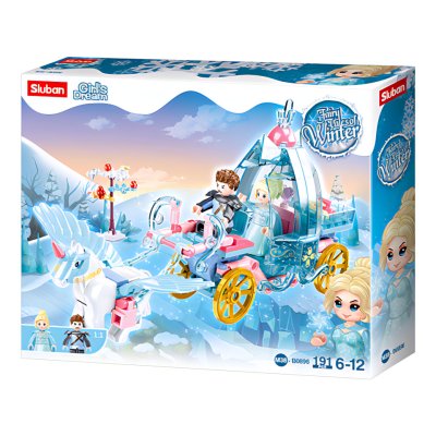 Sluban Winterfeen M38-B0896 Kutsche mit magischem Einhorn