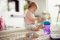 Cana Philips AVENT Grippy cu gura moale 300 ml fetita
