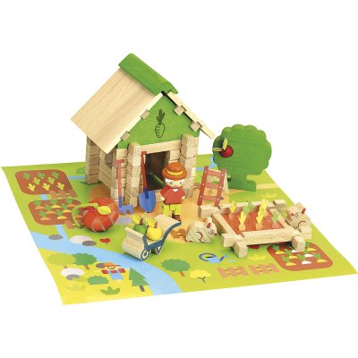 Jeujura Jeu de construction en bois 50 pièces Jardinage