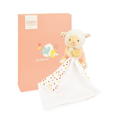 Doudou Pluszowa owieczka z kocykiem 11 cm