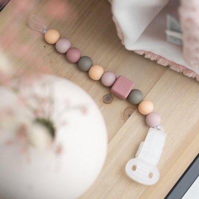 NATTOU Klip silikonový peach bez BPA