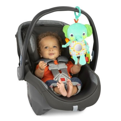 BRIGHT STARTS Hračka s melodií na C kroužku slon Huggin' Lights ™0m+