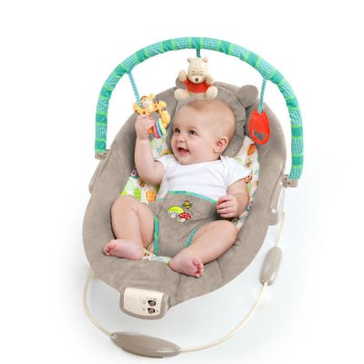 BRIGHT STARTS Vibrerend ligbed met de melodie van Winnie the Pooh Dots & Hunny 0 m+, tot 9 kg