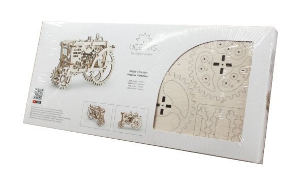 Ugears Puzzle 3D de madeira mecânico Trator
