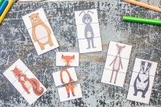 BeWooden Puzzle Hlava, tělo, nohy - Lišárna