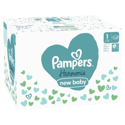 PAMPERS Pieluszki jednorazowe Harmonie Baby rozm. 1, 180 szt., 2kg-5kg