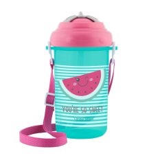 CANPOL BABIES Travel sports bottle with straw and lid Watermelon 400 ml