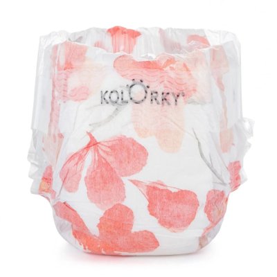 KOLORKY DAY Pieluchy jednorazowe eko, kwiaty XL (12-16 kg) 136 szt. - MIESIĘCZNY ZAPAS