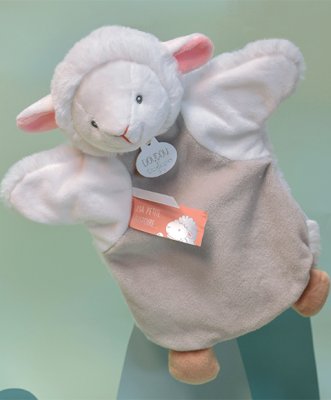Doudou Marioneta de peluche oveja 25 cm