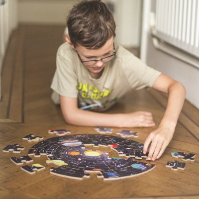 Bigjigs Toys Okrugla podna slagalica Sunčev sustav 50 dijelova