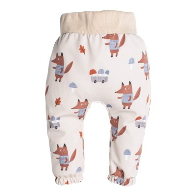 Calças softshell para criança com membrana Monkey Mum® - Raposa a apanhar cogumelos-KOPIE