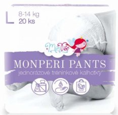 MONPERI PANTS Bragas pañales desechables L (8-14 kg) 20uds