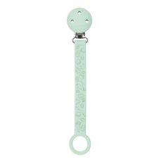 Attache-tétine NATTOU en silicone imprimé vert menthe