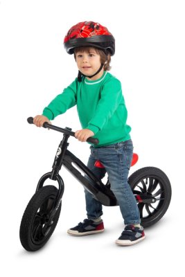 QPLAY Bicicleta de Equilíbrio Racer air (Titanium) Preto/Vermelho, idade 3 - 6 anos, até 30 kg