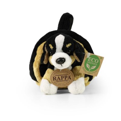 Rappa Plyschhund Berner Sennenhund i transportbur 15 cm ECO-FRIENDLY