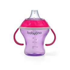 BABYONO Taza no fluida con boquilla suave Natural Nursing 180 ml violeta