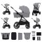 KINDERKRAFT Kombinirani voziček Nea 2 2v1 Platinum Grey