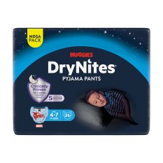 HUGGIES® Majtki chłonne jednorazowe DryNites MEGA 17-30 kg Boy, 26 szt., M