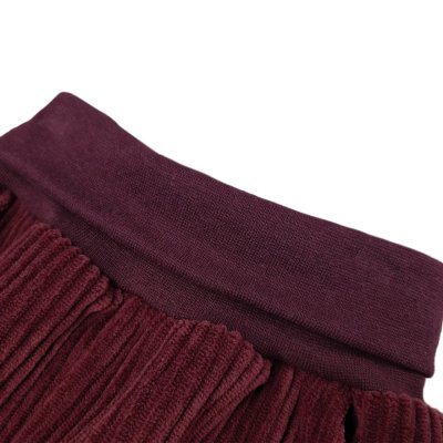 Cordhose mit Saum - Burgunderrot