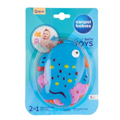 CANPOL BABIES Mini antypoślizgowe maty do kąpieli 5 szt