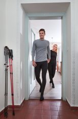 Damen Leggings dünn Outlast® - Schwarz