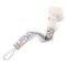 BABYONO Schnullerclip grau/orange 0m+