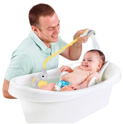 YOOKIDOO Baby shower-słoń - szaro-żółty