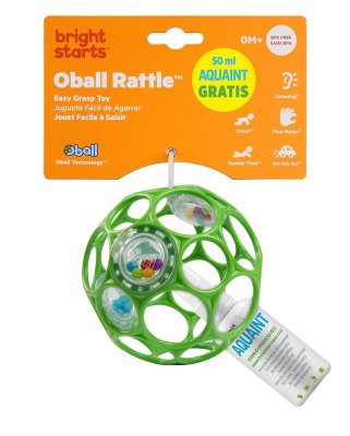 OBALL Brinquedo Oball CHOCALHO 10 cm 0m+ espuma do mar + 50 ml Aquaint