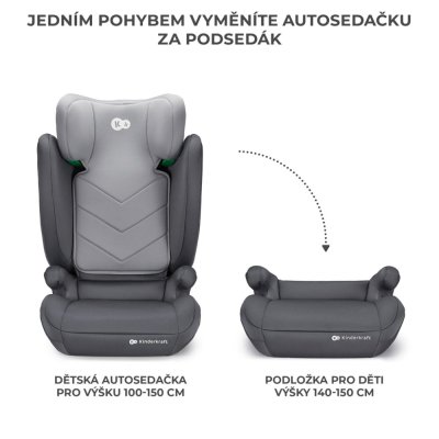 KINDERKRAFT Car seat i-Spark i-Size 100-150 cm Grey