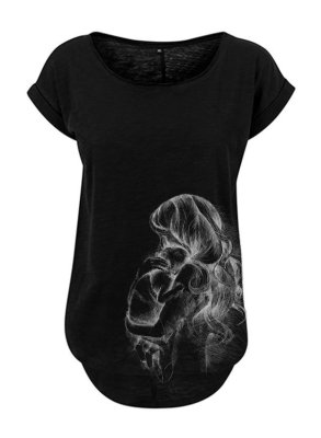 Camiseta de lactancia Monkey Mum® negra - mamá amorosa