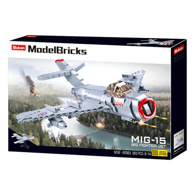 Sluban Model Bricks M38-B0983 Avion de chasse à réaction MiG-15