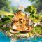 RoboTime 3D houten modelbouwpuzzel Miniatuur poppenhuis Puppyhuis