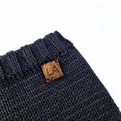 Pletena gladka otroška ruta LA Outlast ® - antracit