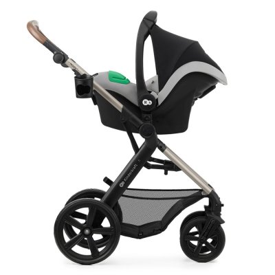 KINDERKRAFT Kombikinderwagen Moov 2 3in1 Moonlight Grey - Schaumstoffräder