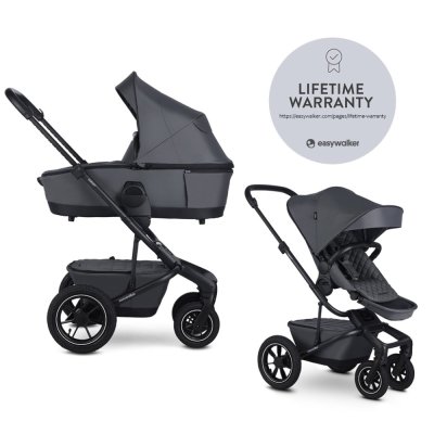 EASYWALKER Kombi-Kinderwagen Harvey⁵ Premium 2in1 Mineral Grey LITE AIR