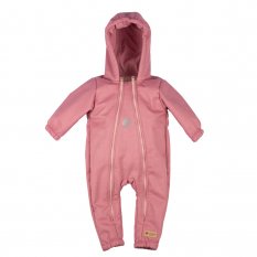 Monkey Mum® Baby Softshell Winter Jumpsuit with Sherpa - Pink Lamb - sizes 62/68, 74/80