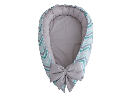 Gniazdko niemowlęce - Cykcak Mint Grey
