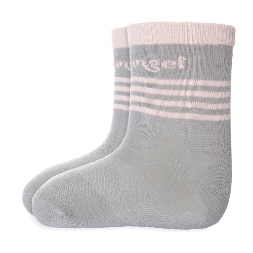 Outlast® tanke protuklizne čarape - tamnosive/vruće ružičaste