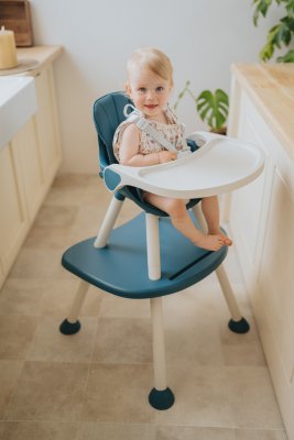 Sedia da pranzo per bambini 2 in 1 Grow - Blu