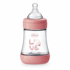 CHICCO Tuttipullo Perfect5 silikoni 150ml tyttö