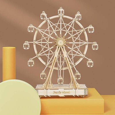 RoboTime 3D Wooden Puzzle Music Box Ferris Wheel