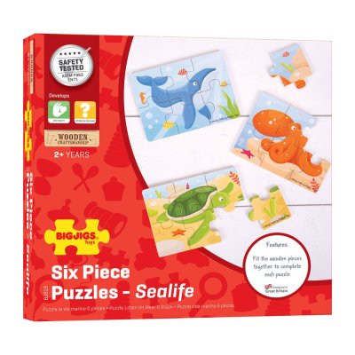Bigjigs Toys Puzzle 3w1 Morskie zwierzątka